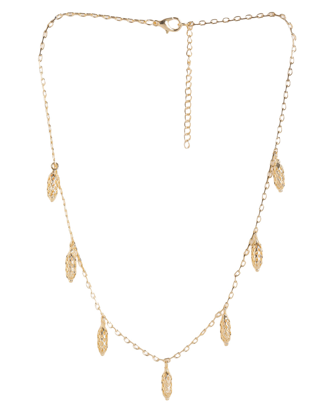 Gold Plated Vintage Filigree Charm Necklace