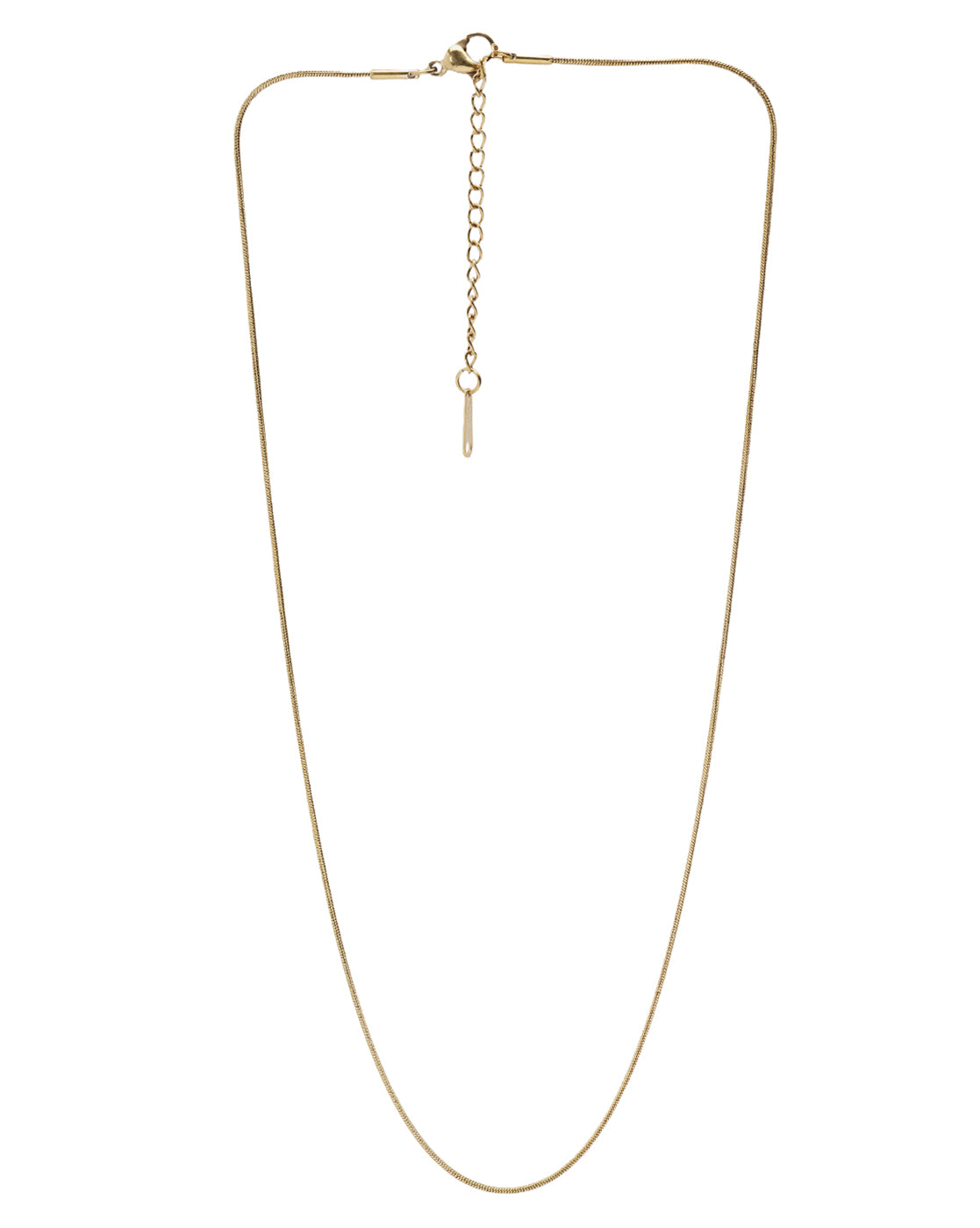 Set of 2 Gold Plated Stainless Steel Snake Layer Chain Necklace