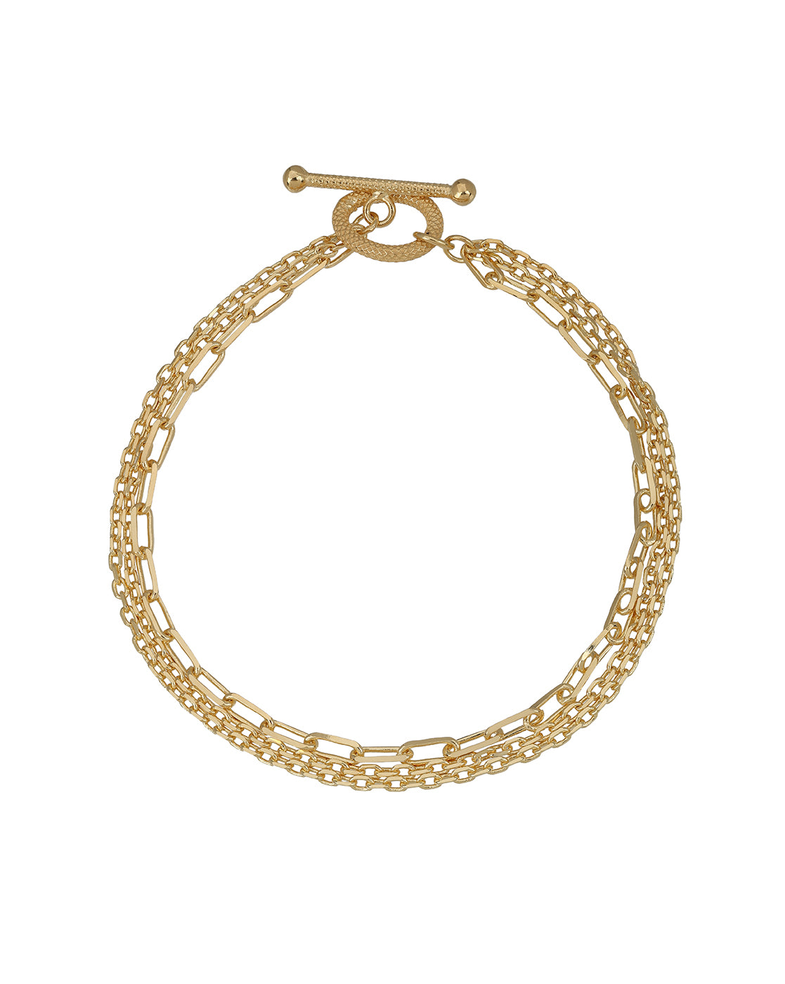18kt Gold Plated Multi Layered Bracelet