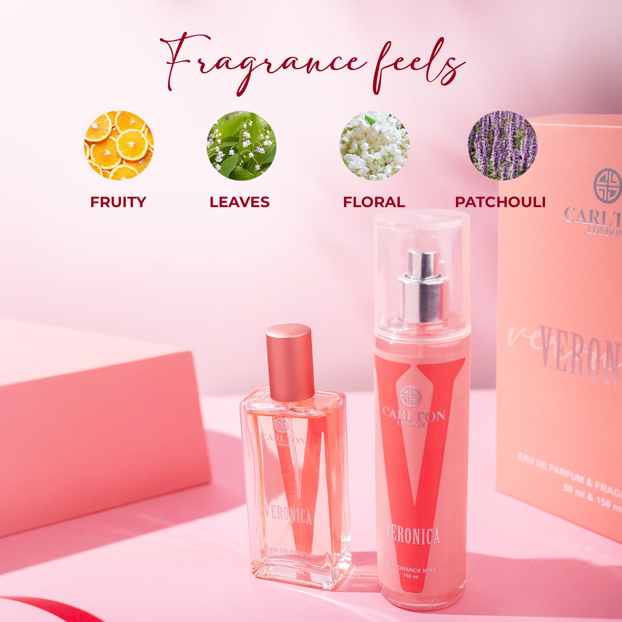 Women Gift Set Of 2 Veronica Edp Perfume 50Ml & Body Mist - 150Ml