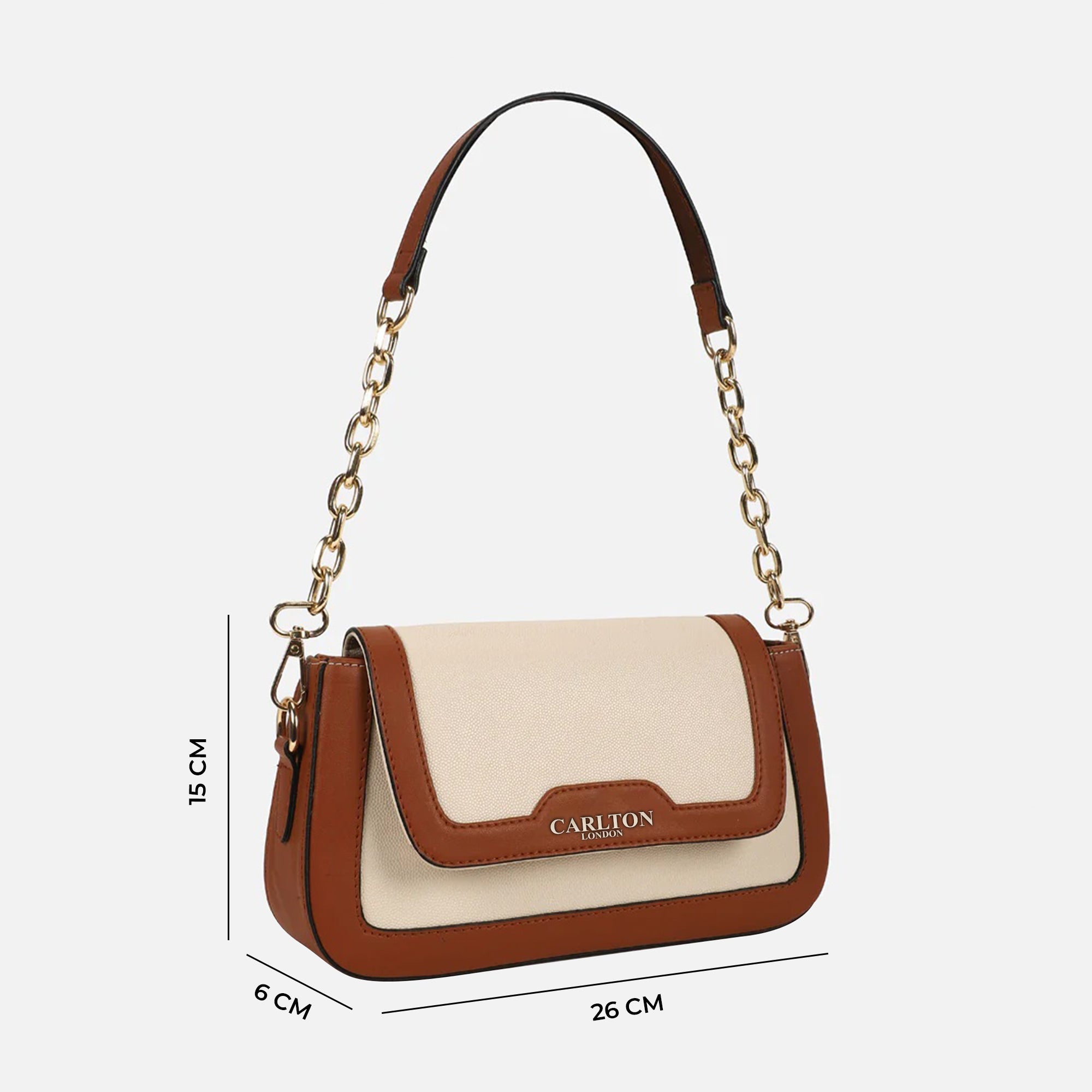 Carlton London Women Handbag - CLLP-945 TAN CREAM