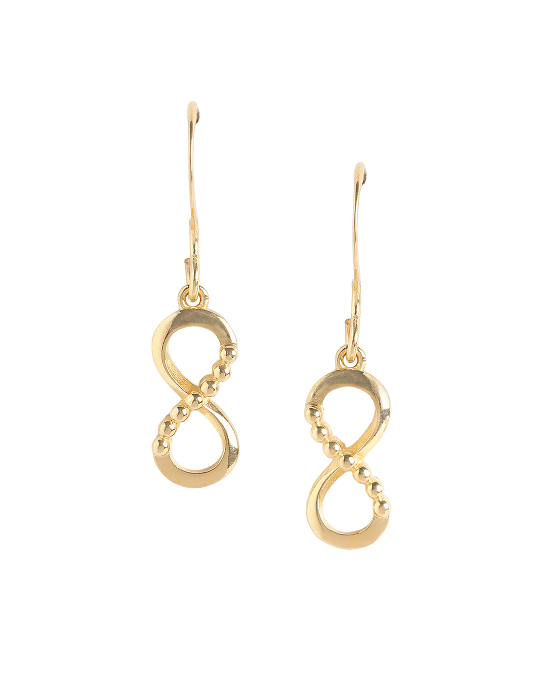 18kt Gold Plated Infinity Drop Earring
