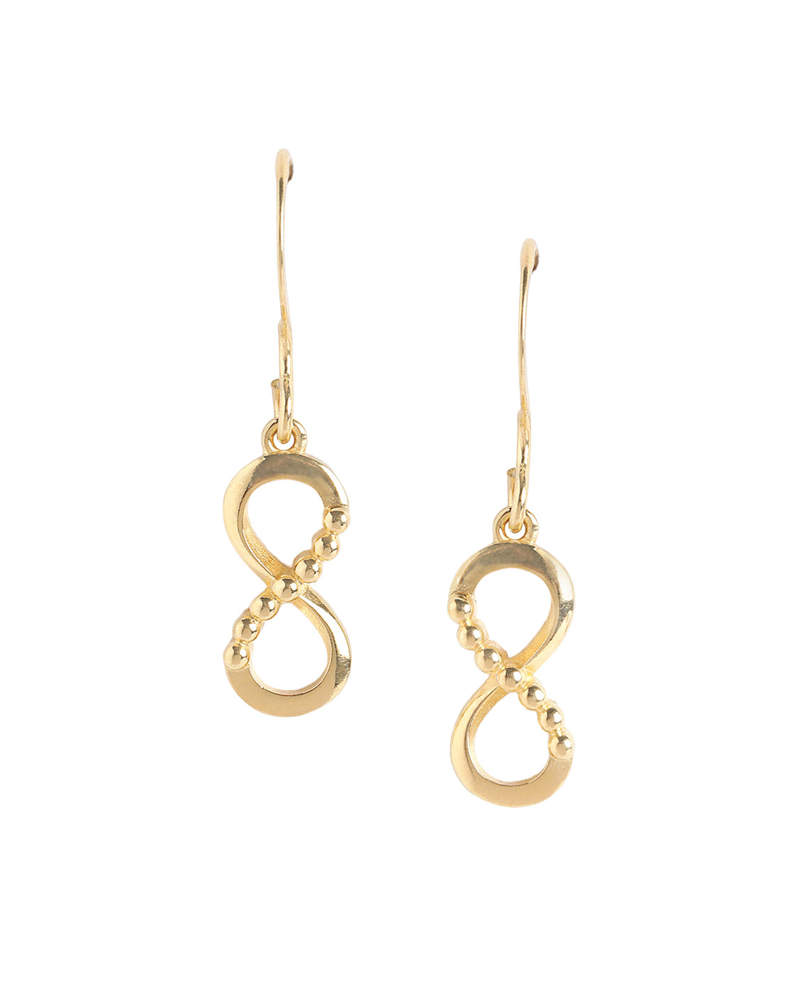 18kt Gold Plated Infinity Drop Earring