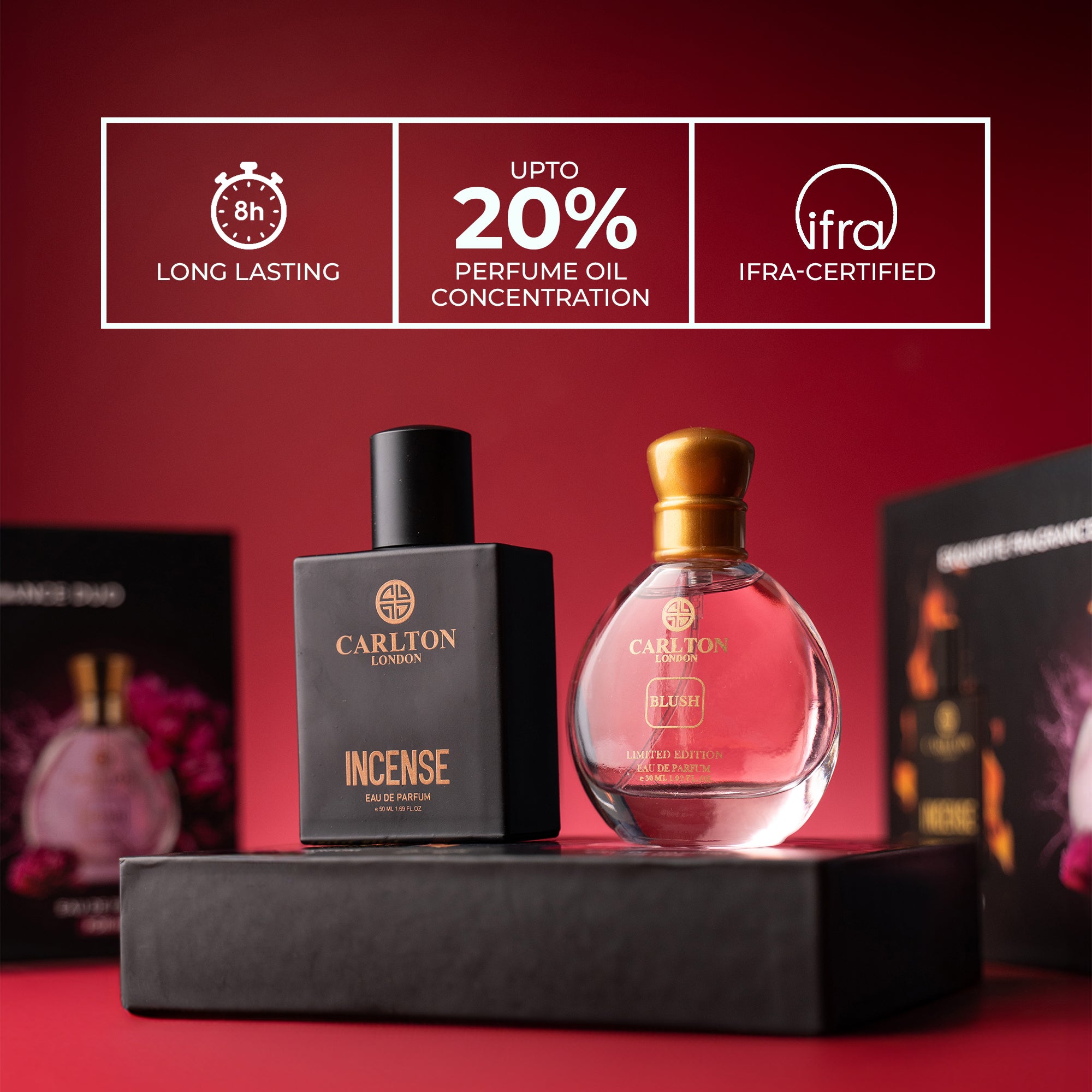 Exquisite Fragrance Duo - Incense Men 50Ml & Blush Women 30Ml Gift Set