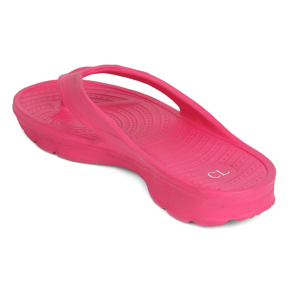 Women Fuchsia Comfortable Wedge Flip Flops