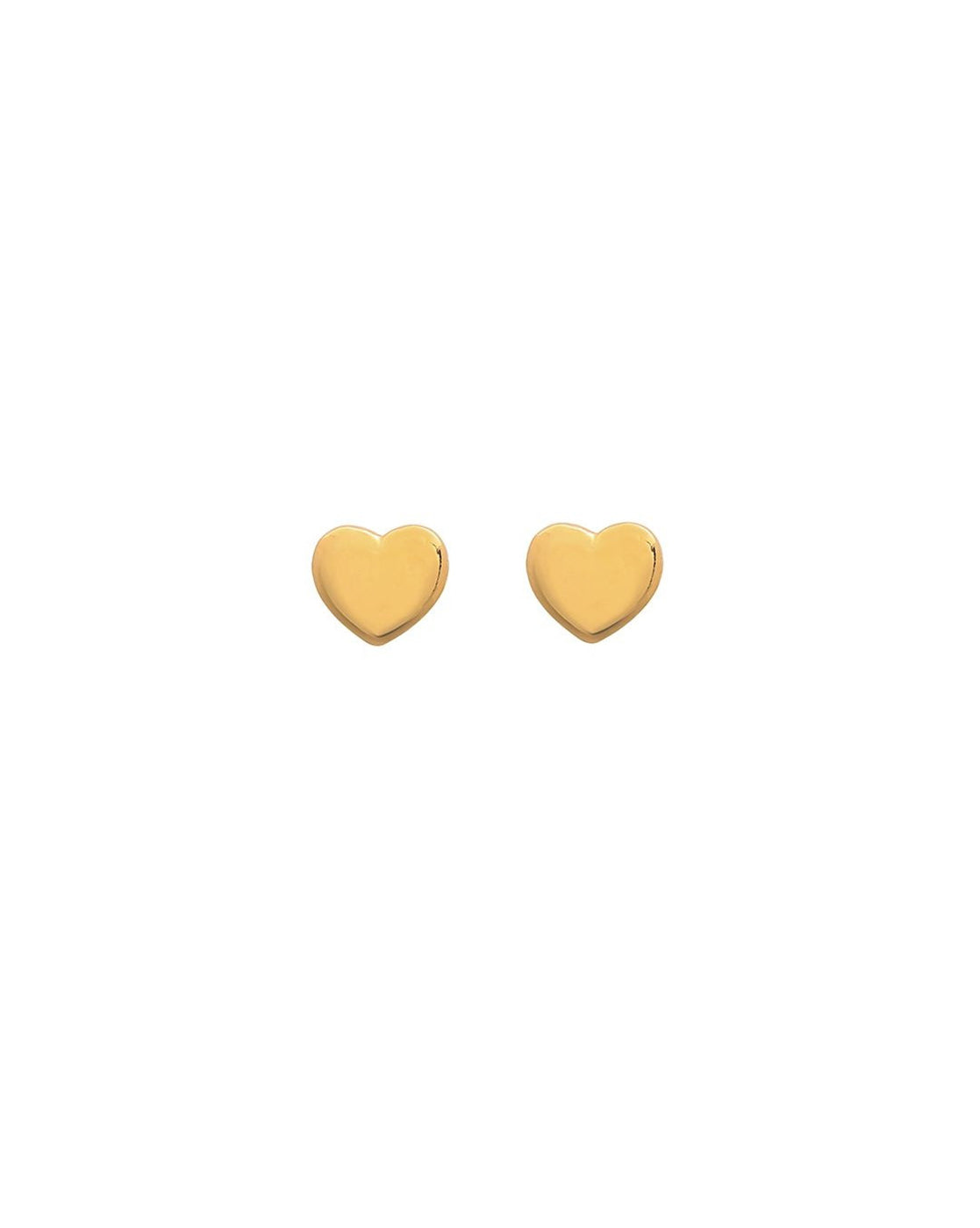 925 Sterling Silver 18kt Gold Plated Heart Mini Stud Earring
