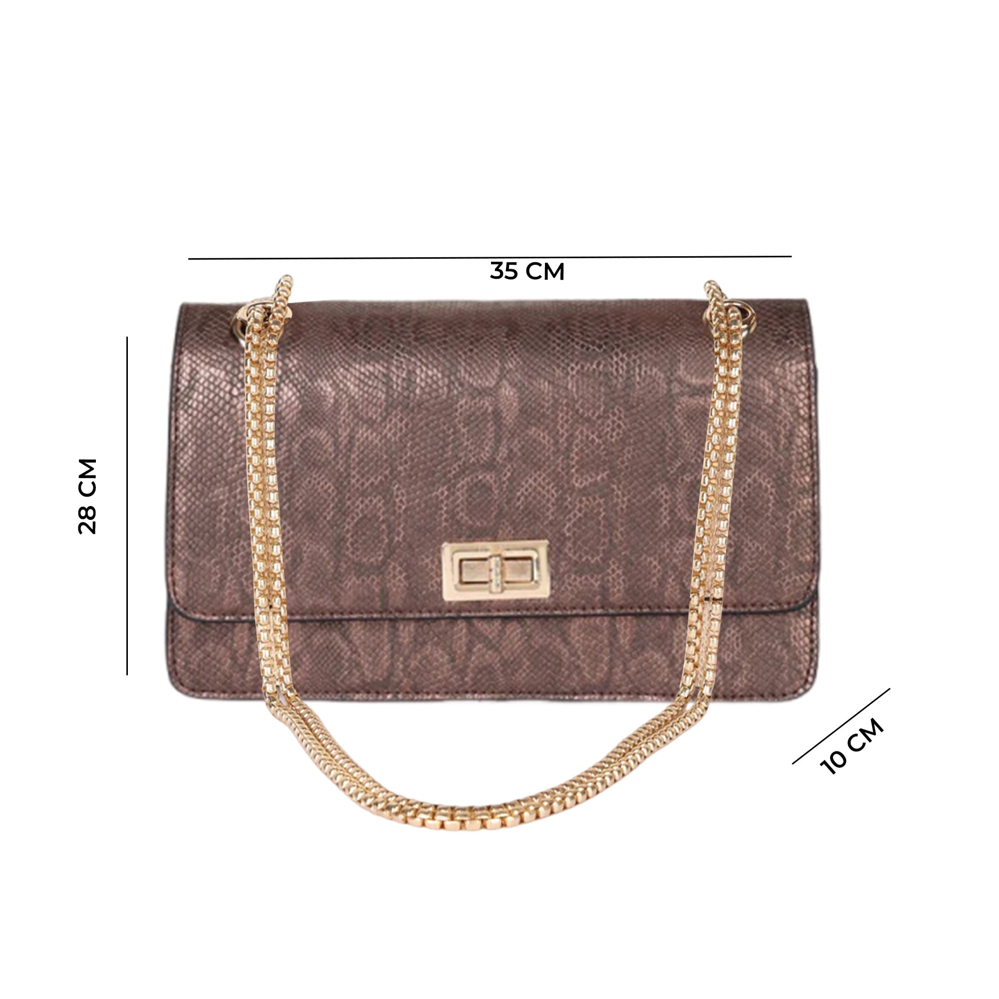 Carlton London Women Handbag - CLLP-914 DK.BROWN