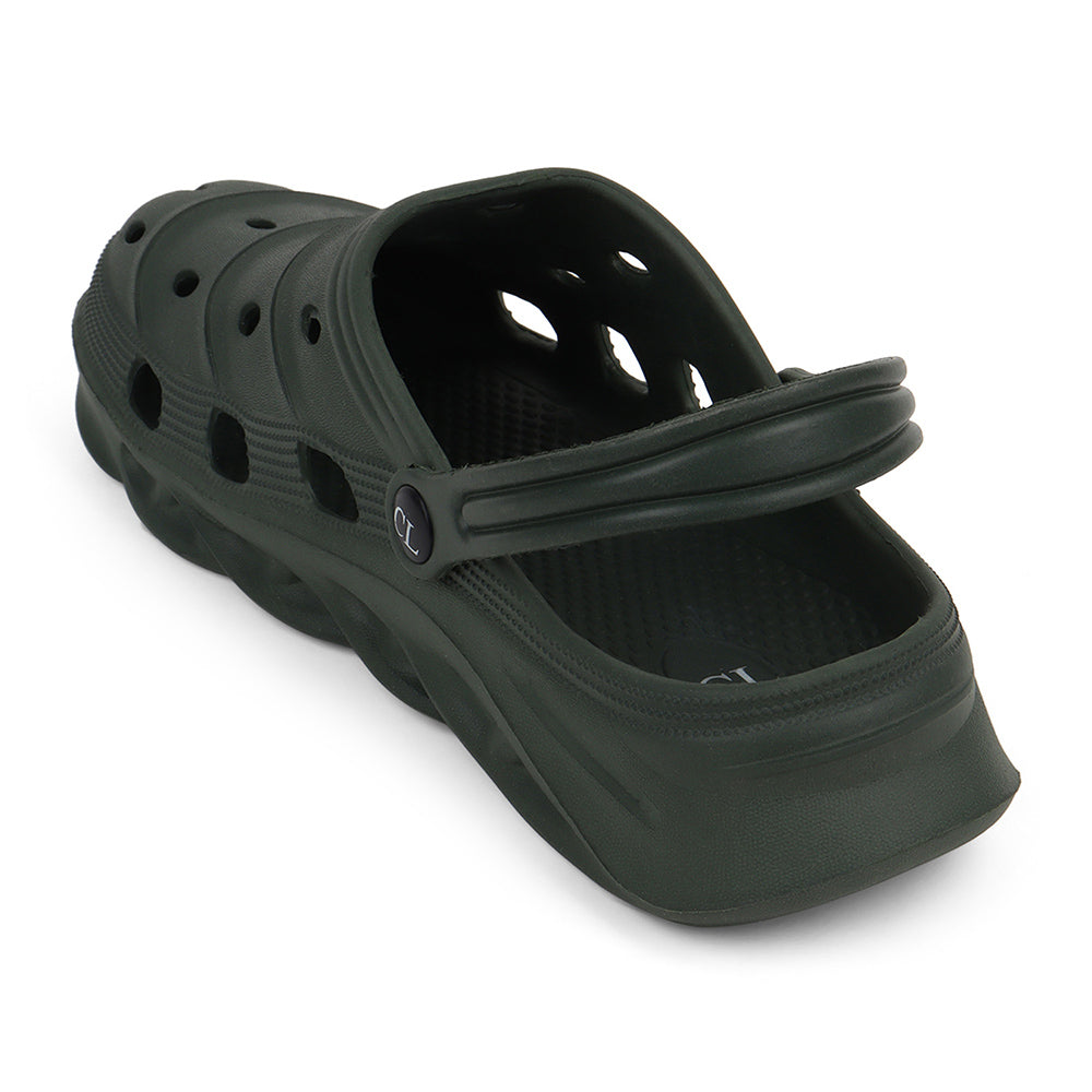 Men Sculpted Perforated Comfort Clogs with Back Strap