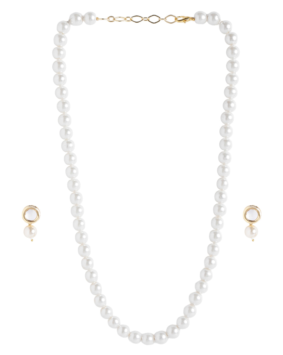 Gold-Plated Timeless Pearl Jewellery Set