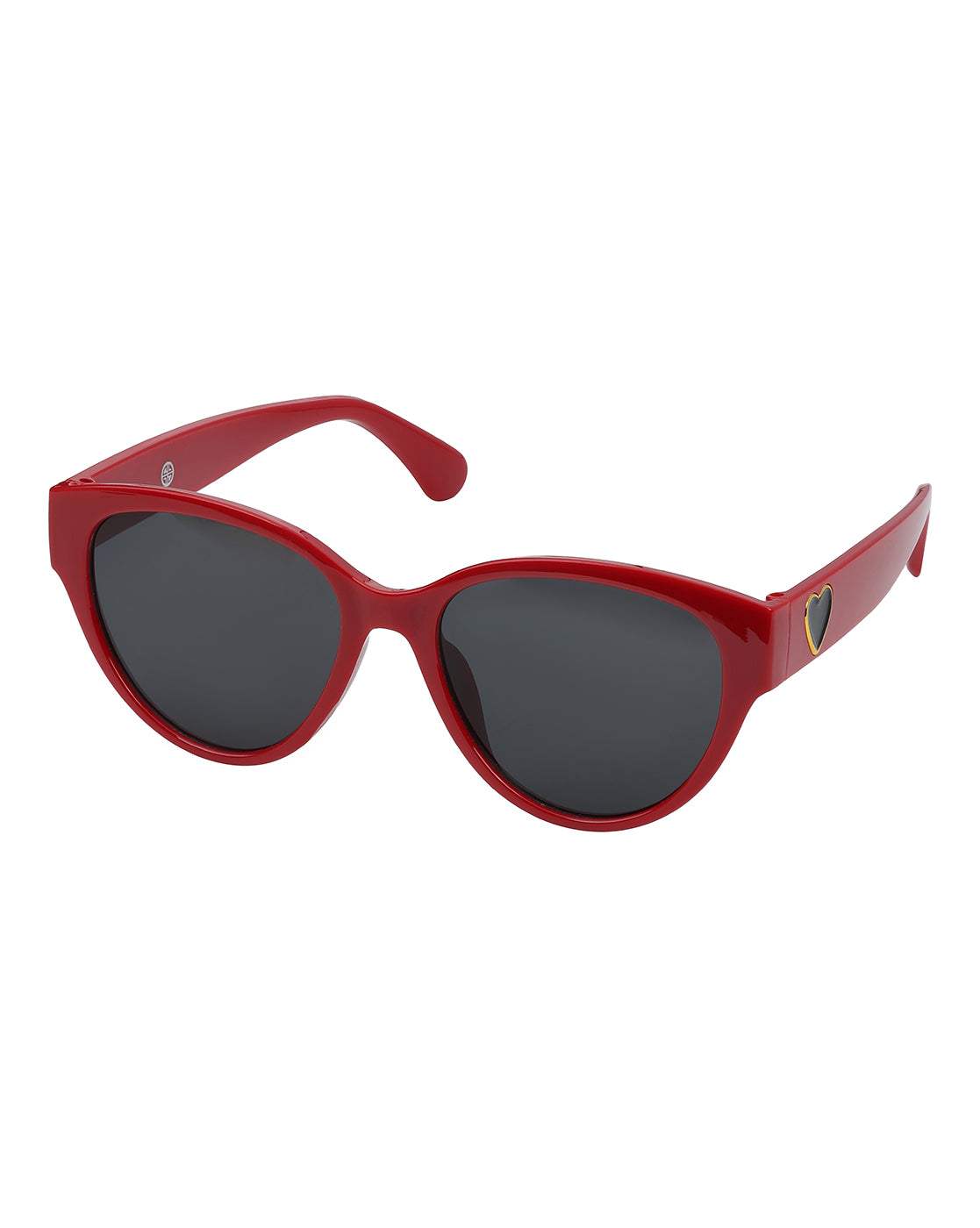 Women Party Red Toned UV Protected Black Lens Oversized Sunglasses