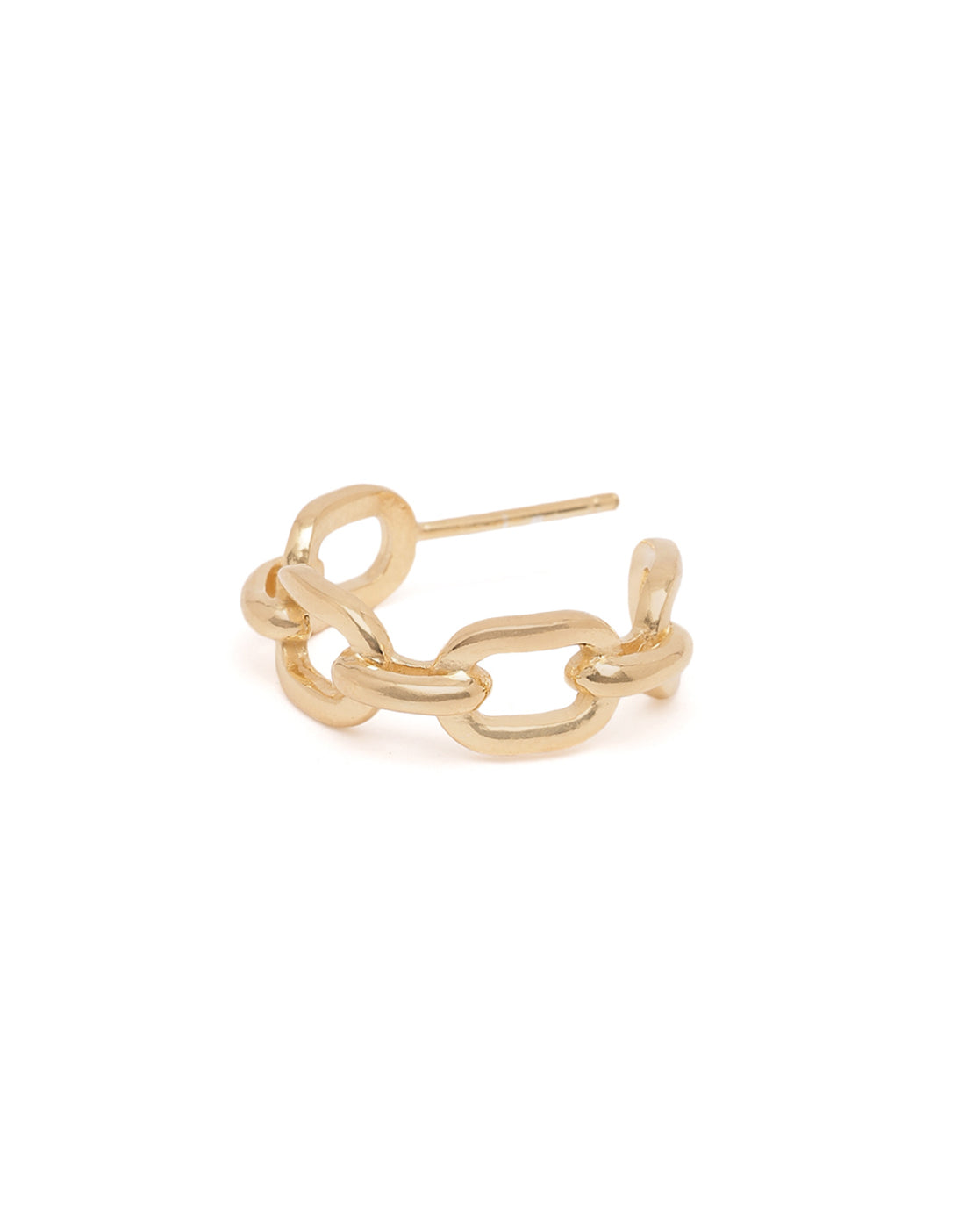 18kt Gold Plated Link Half Hoop Earring