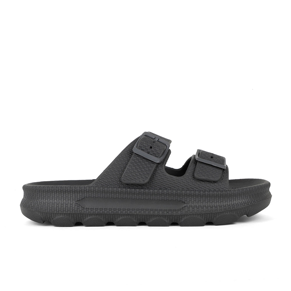 Men Textured Dual Strap Comfort Sliders