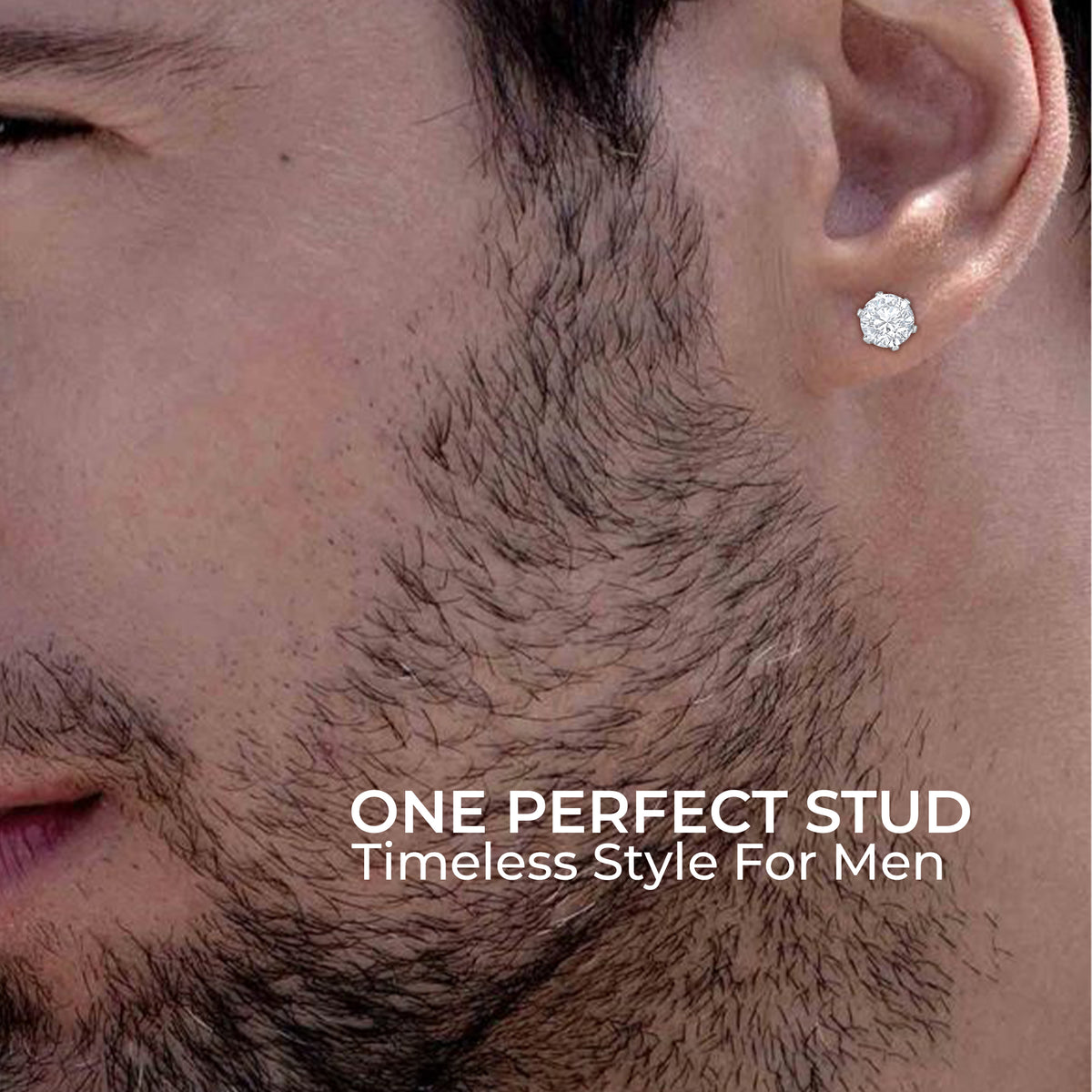 Men Solitaire Premium Stud - CLJW-25
