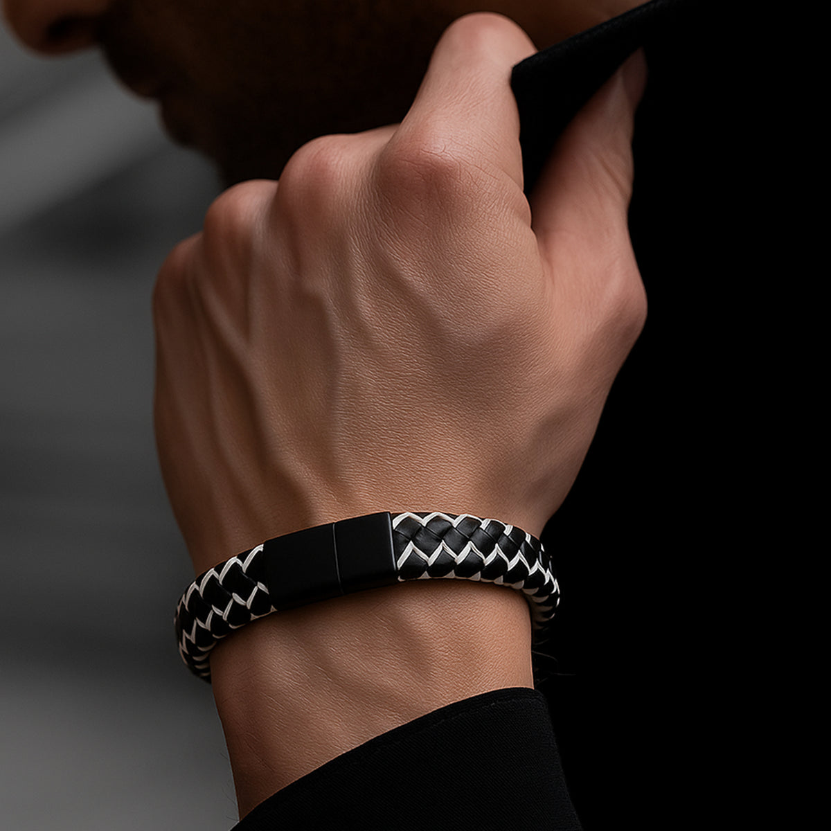 Men Leather Multistrand Bracelet - CLJW-39