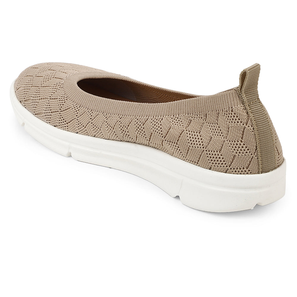 Women Textured Knit Comfort Ballet Flats