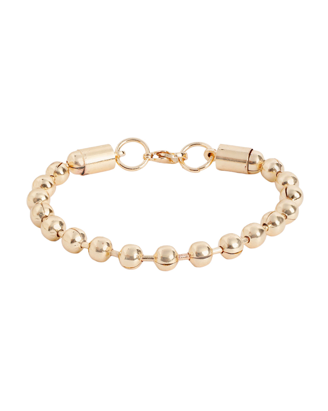 Men Gold Plated Metal Ball Link Bracelet