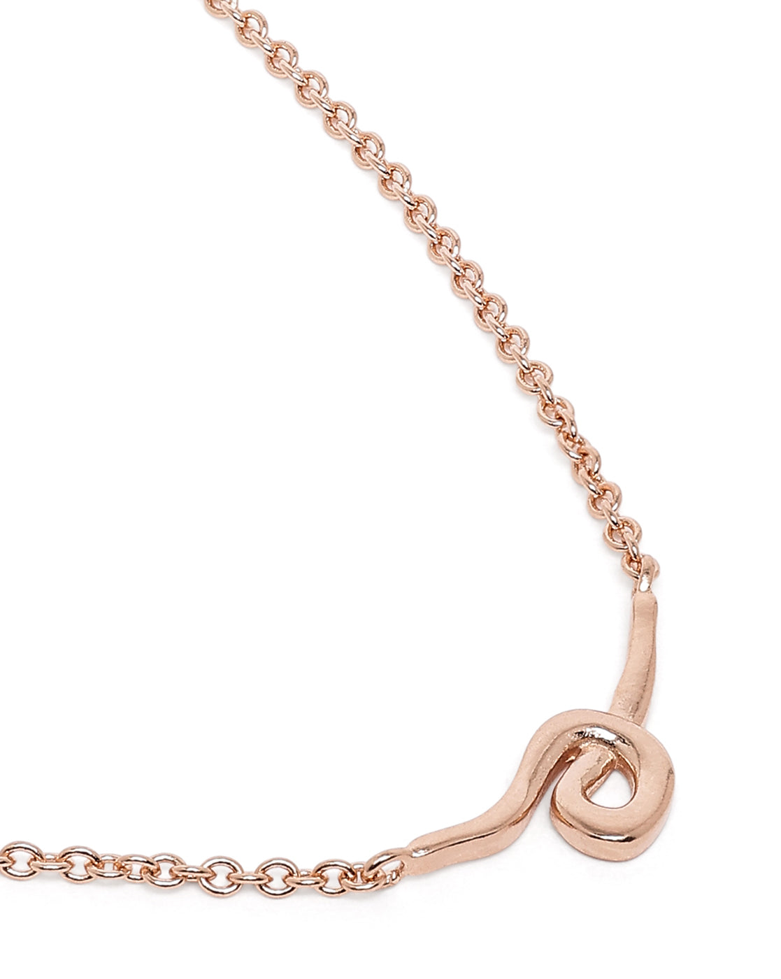 18kt Rose Gold Plated Knot Pendant Necklace