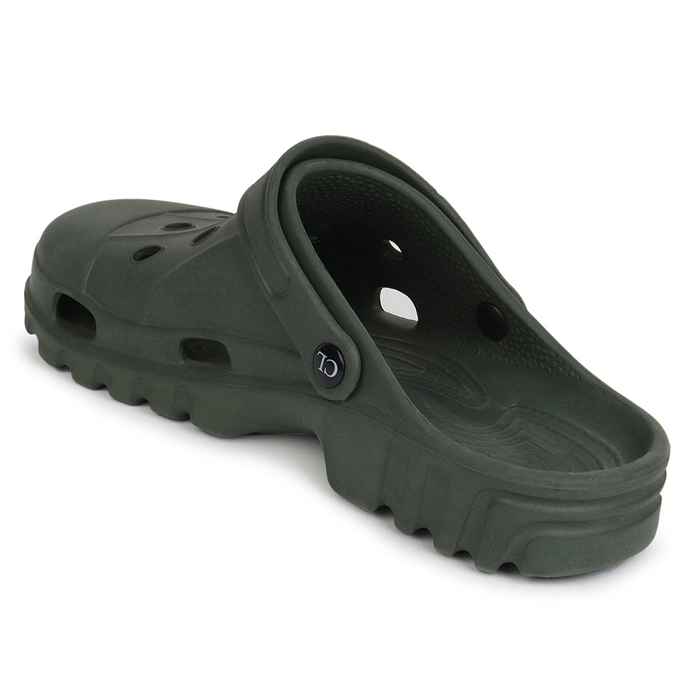Men Perforated Slip On Clogs with Back Strap