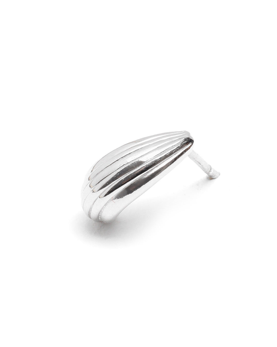 925 Sterling Silver Rhodium Plated Half Hoop Earring