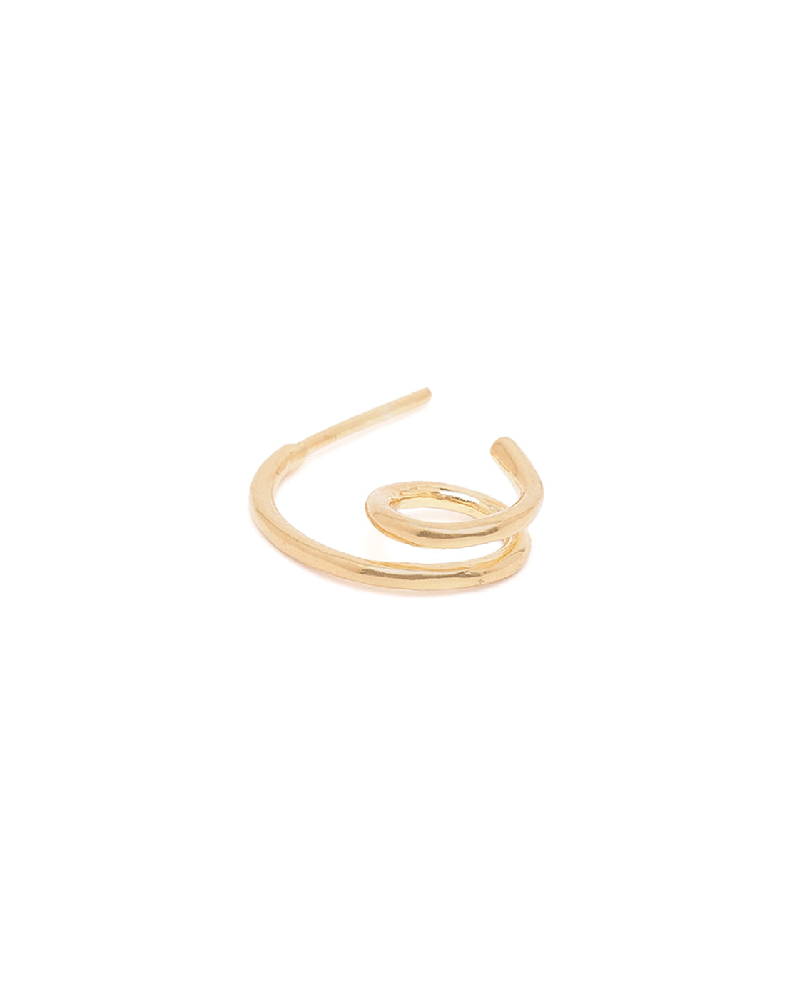 18kt Gold Plated Spiral Half Hoop Earring