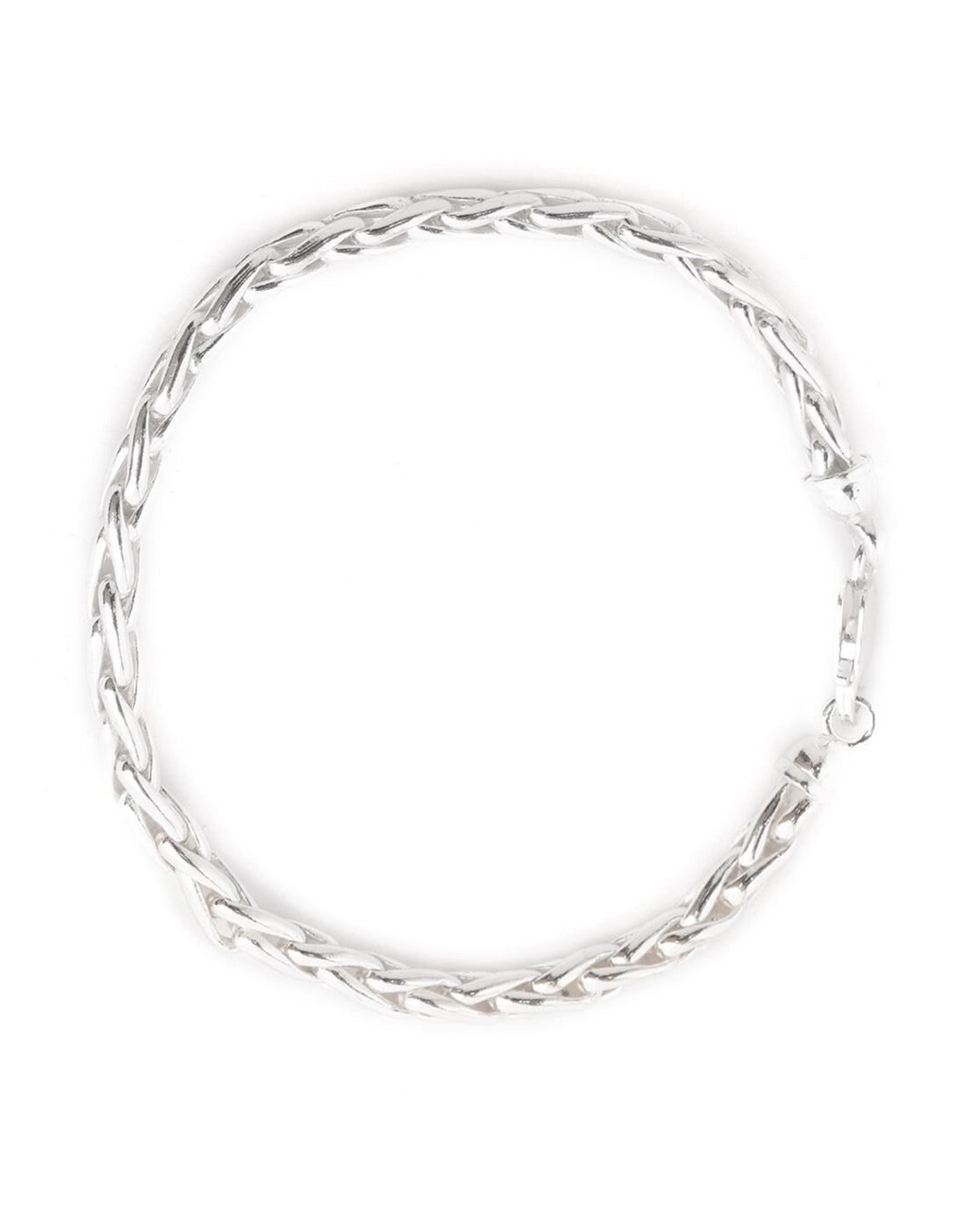 Men Rhodium-Plated Arrow Link Chain Bracelet