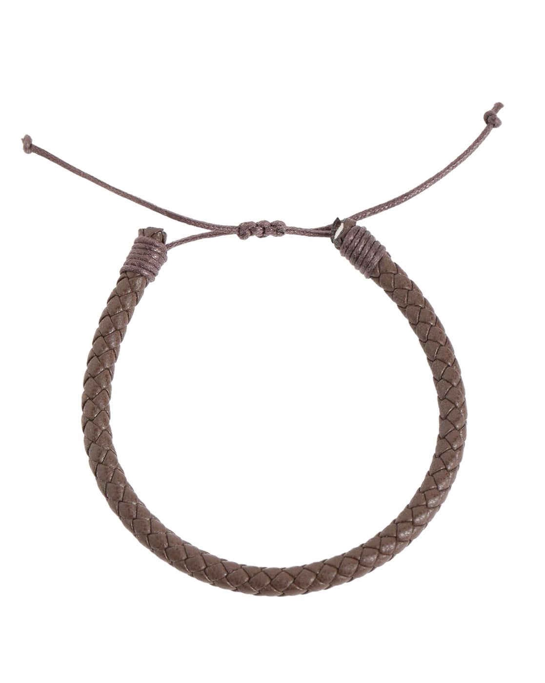 Men Set of 2 Braided Multistrand Adjustable Faux Leather Bracelet