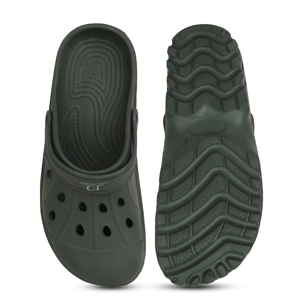 Men Perforated Slip On Clogs with Back Strap