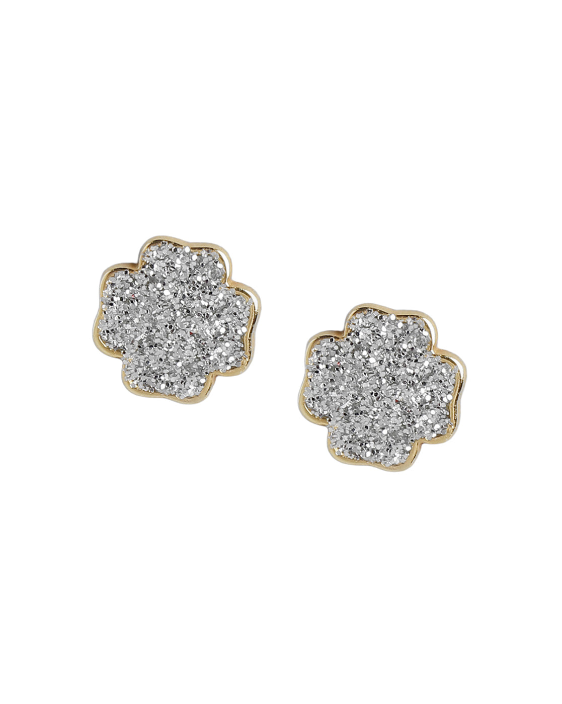925 Sterling Silver 18kt Gold Plated CZ Dangling Chain Stud Earring