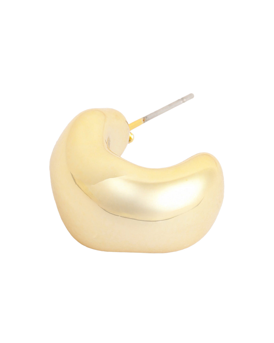 Gold Plated Elegant Moon shape Half Hoop Earring