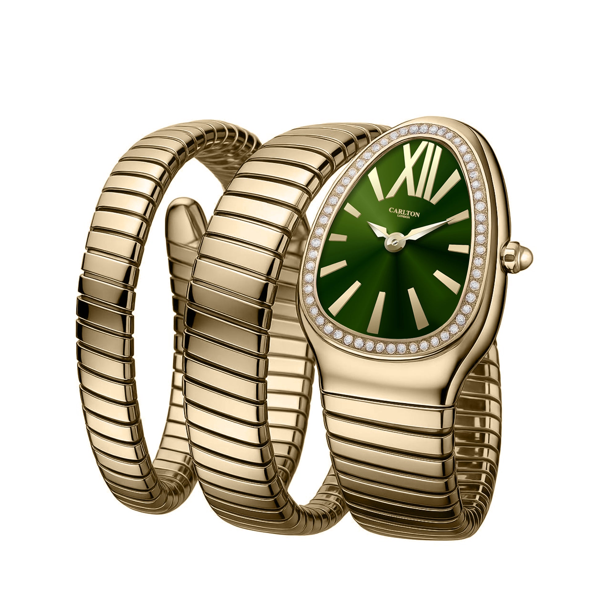 Carlton London Charmer Women Green Stainless Steel Analog Watch - CLW-SNK-A3GN