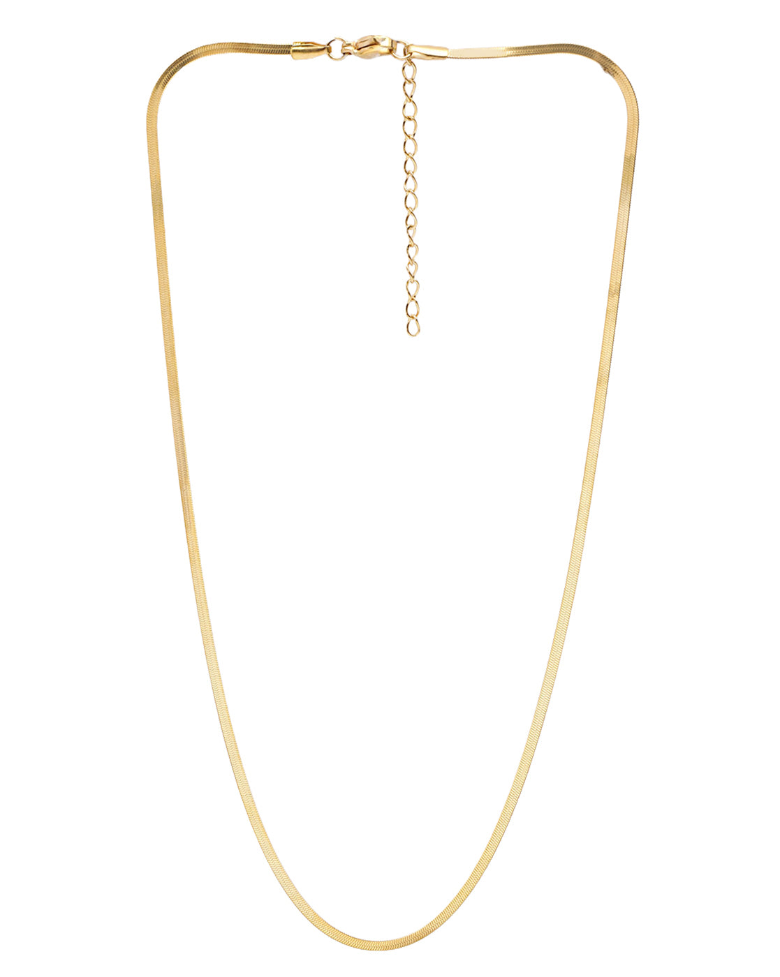 Set of 2 Gold Plated Stainless Steel Snake Layer Chain Necklace