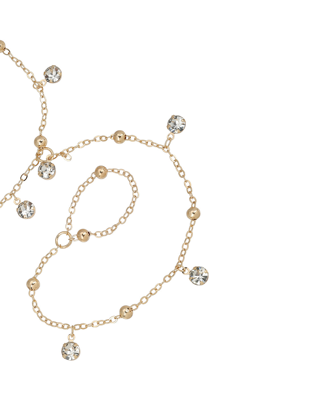 Rose Gold Plated Dainty Solitaire Foot Chain Anklet