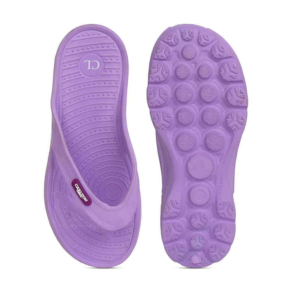 Women Fuchsia Comfortable Wedge Flip Flops