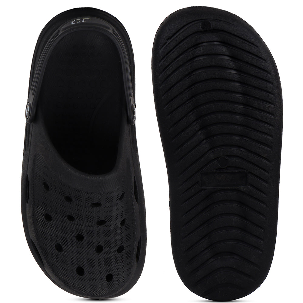 Men Sculpted Perforated Comfort Clogs with Back Strap