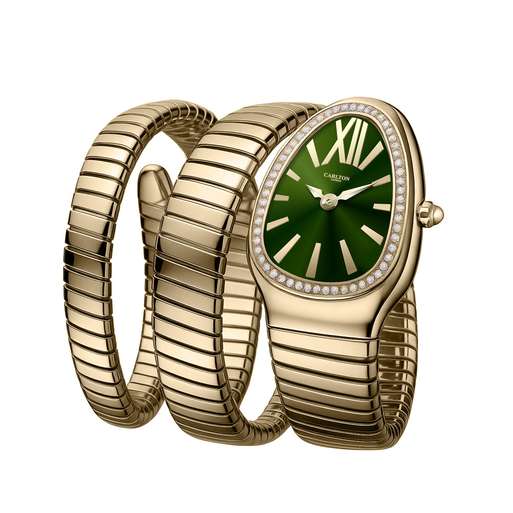 Carlton London Charmer Women Green Stainless Steel Analog Watch - CLW-SNK-A3GN