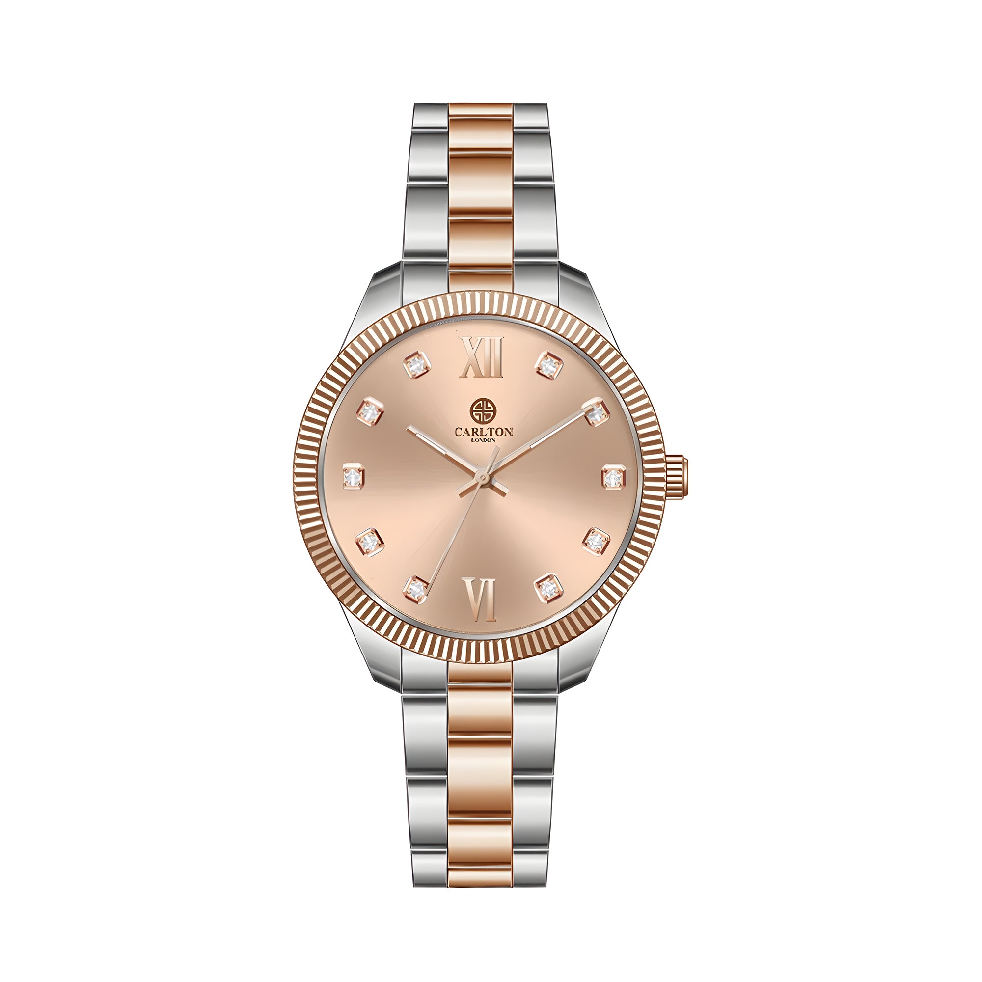 Women Rose Gold/Silver Stainless Steel Harper Analog Watch - CLBRTRSG