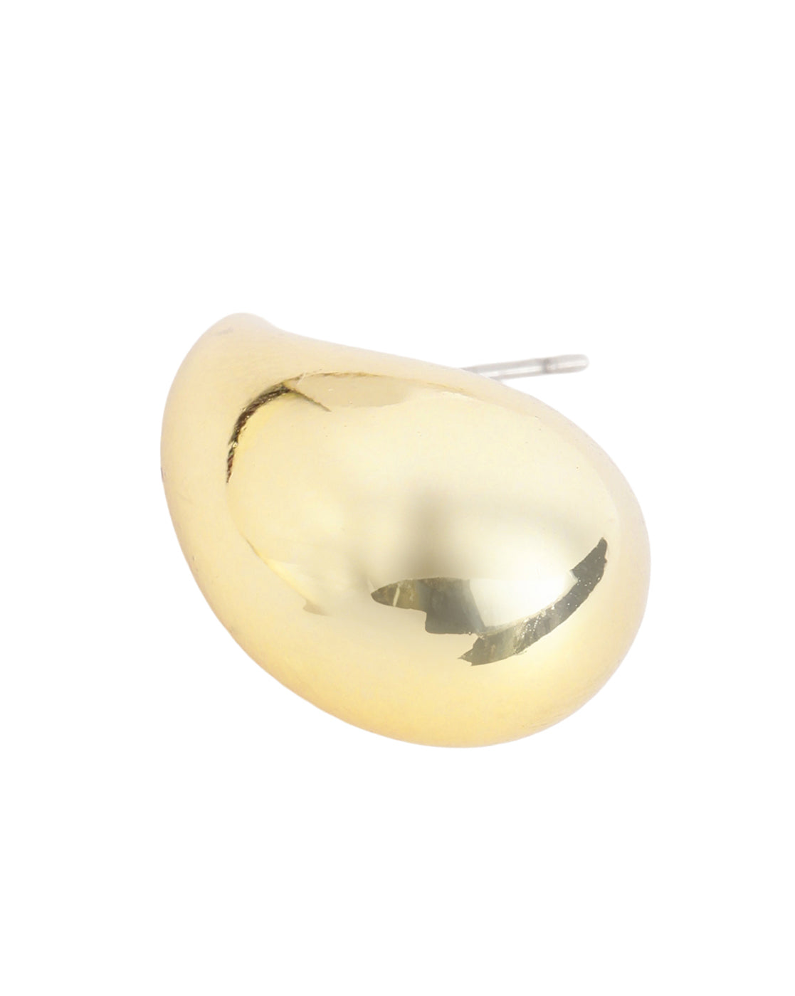 Gold Plated Tear Drop Bold Stud Earring