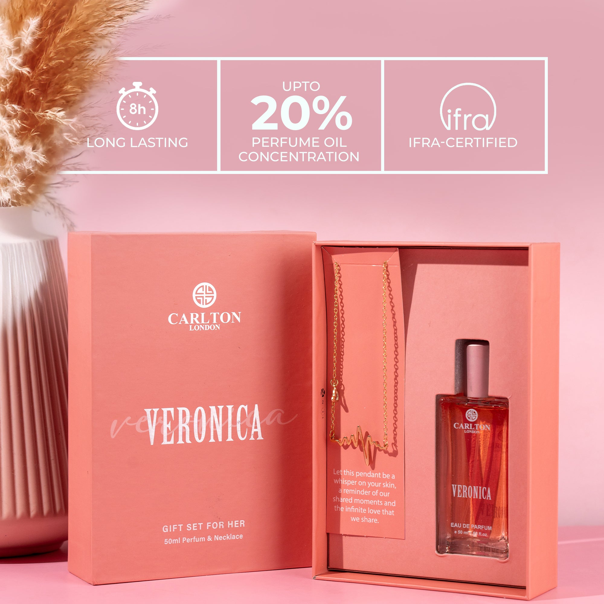 Veronica Women Gift Set With Necklace  Edp - 50Ml