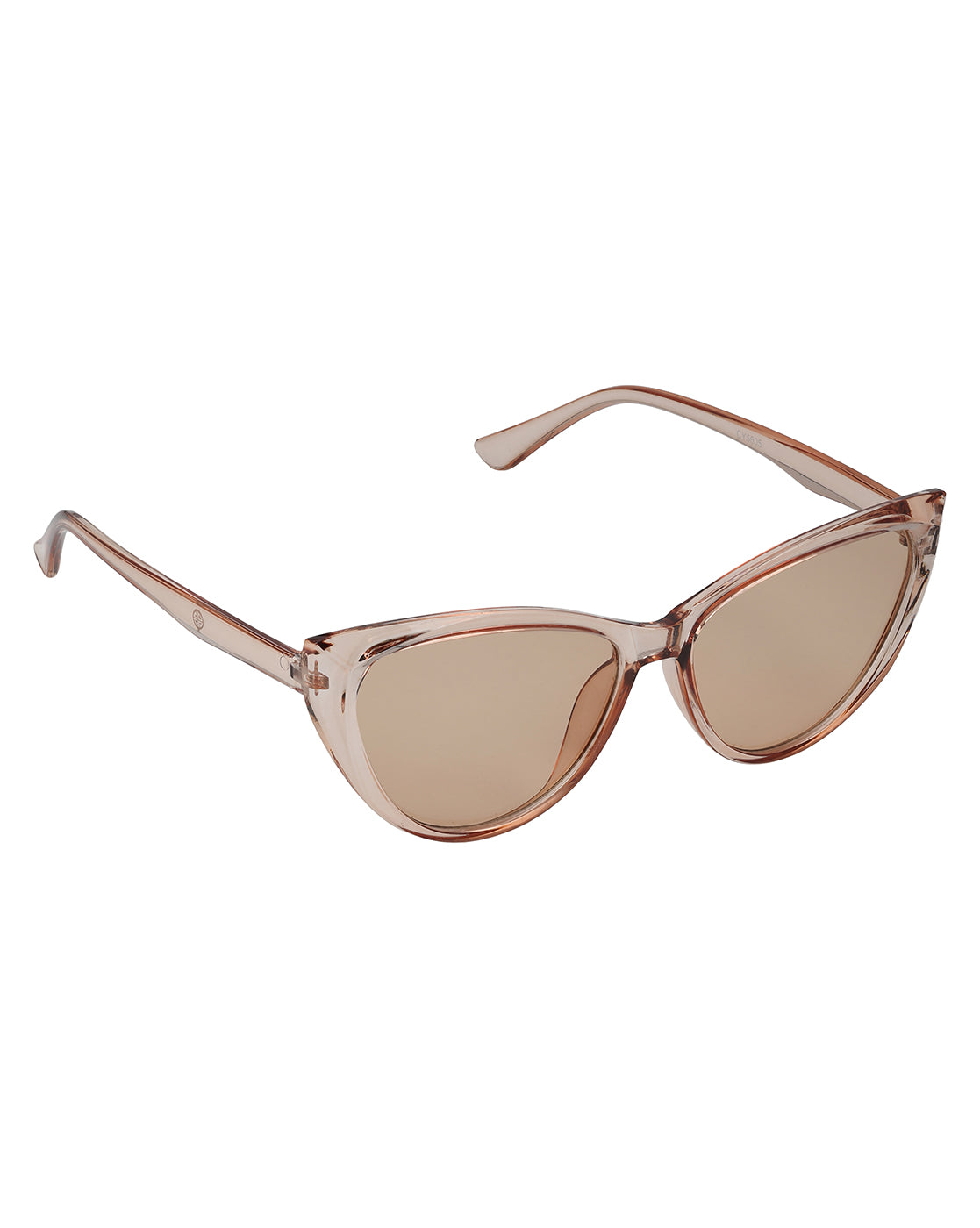 Women Peach Toned UV Protected Clear Lens Cateye Sunglasses