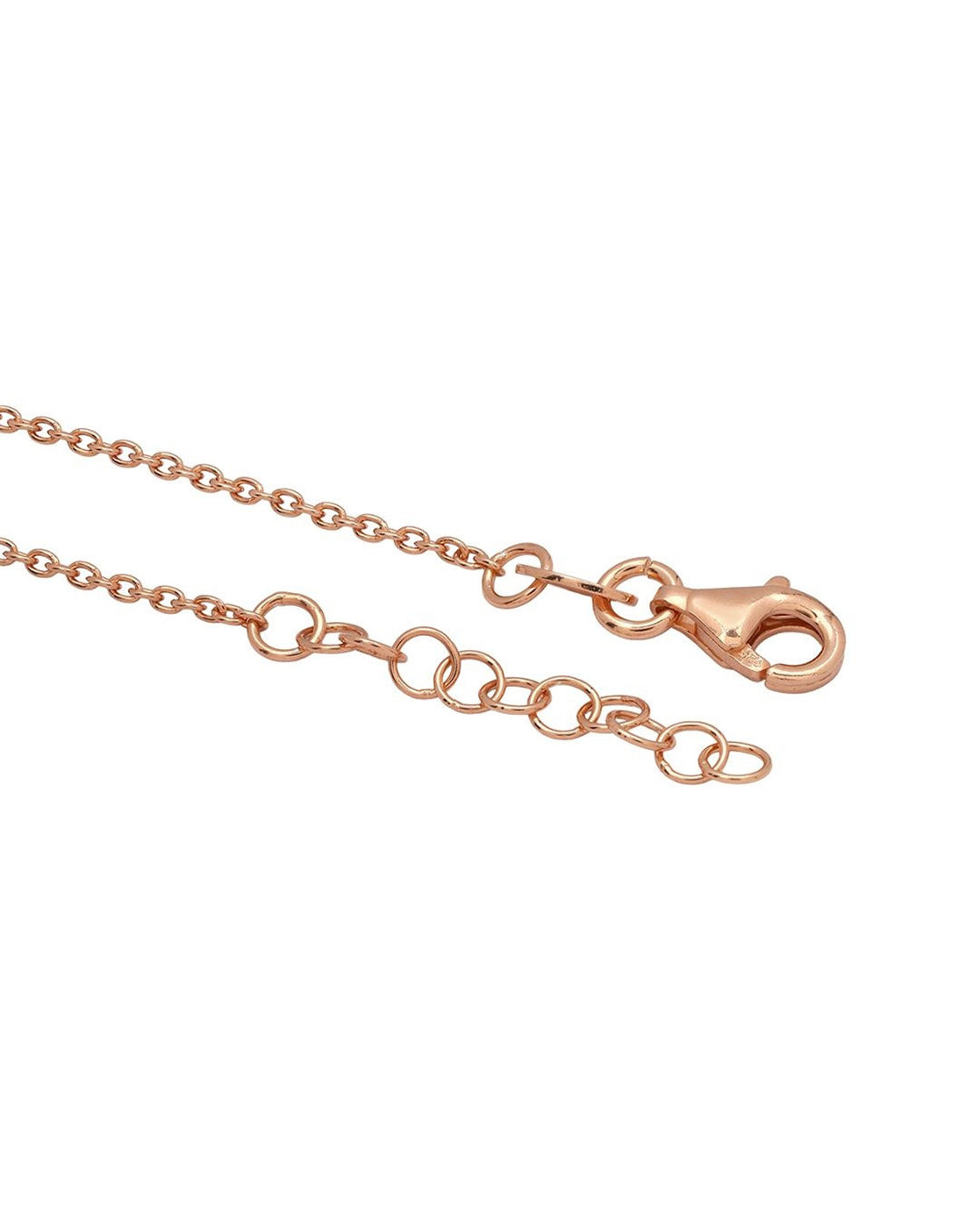 925 Sterling Silver 18kt Rose Gold Plated CZ Heart Charm Bracelet