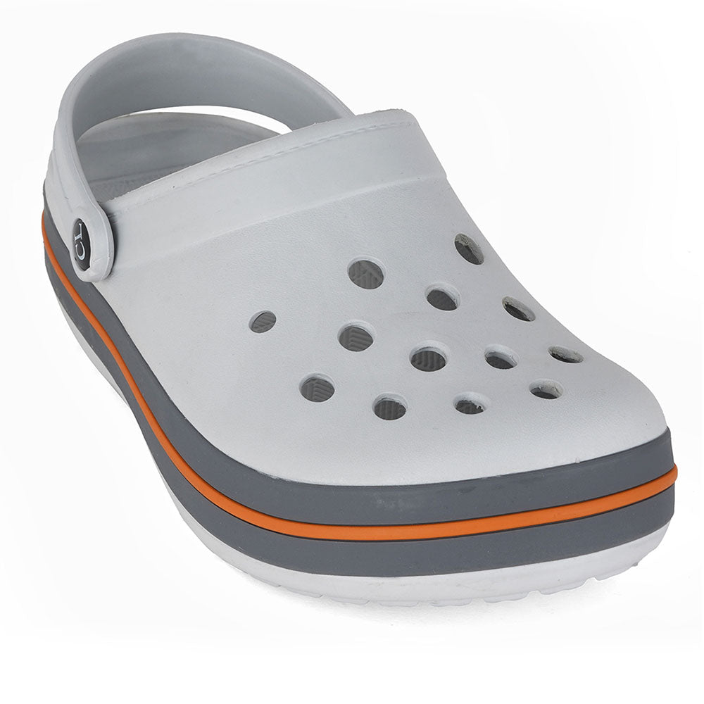 Men Classic Striped Sole Perforated Clogs