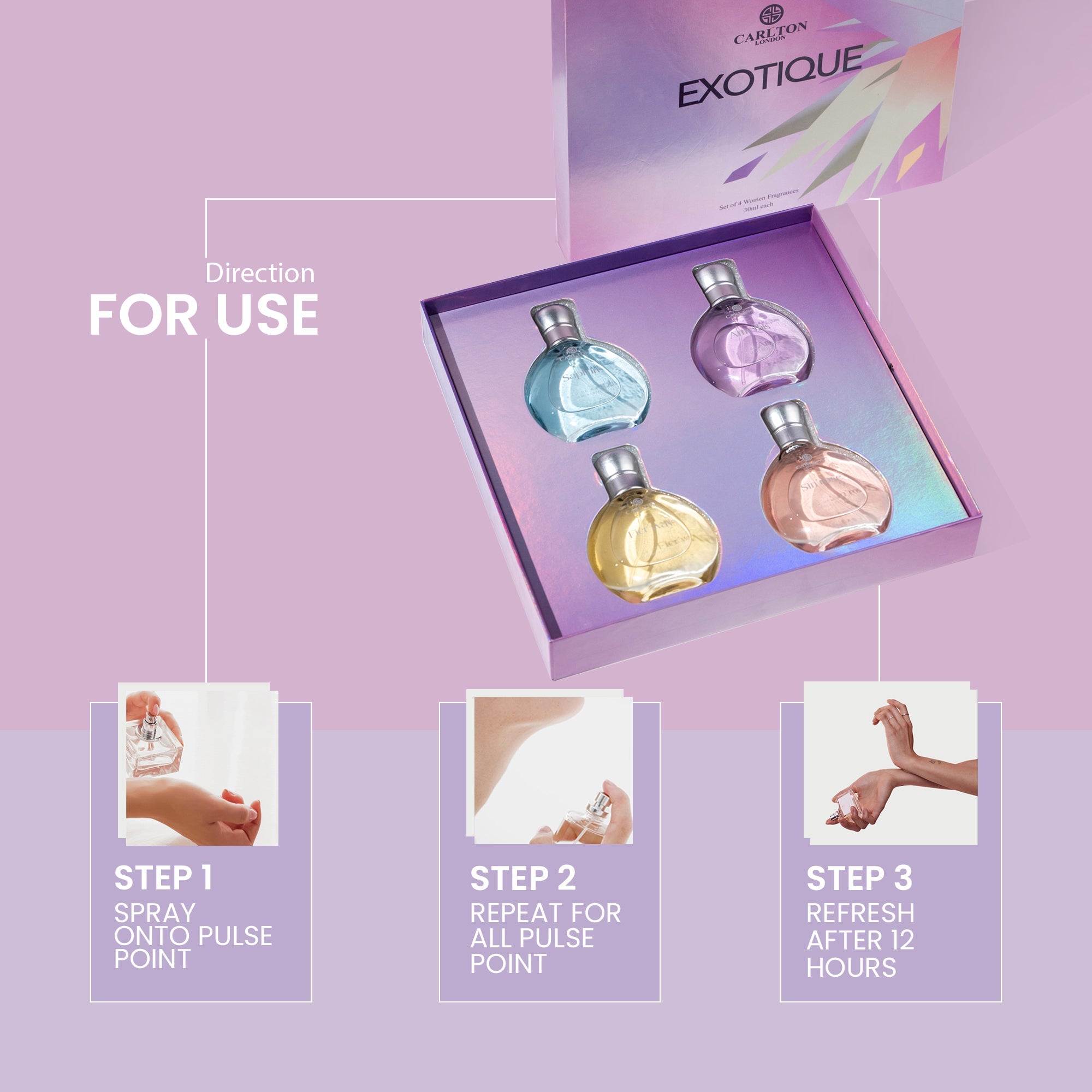 Women Exotique Gift Set Of 4 - 30Ml  Each