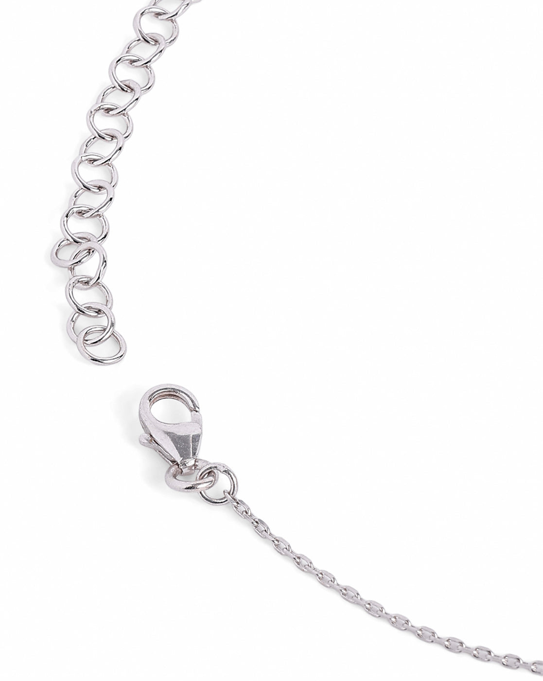 Rhodium Plated Amethyst CZ Studded Butterfly Pendant and Chain Necklace