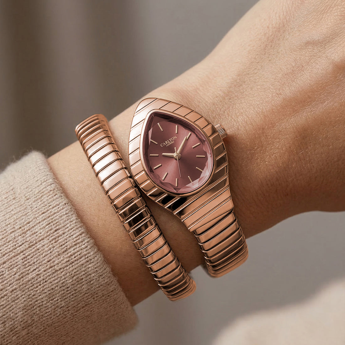 Carlton London Embrace Mocha Women Watch - CL-EM-MOC