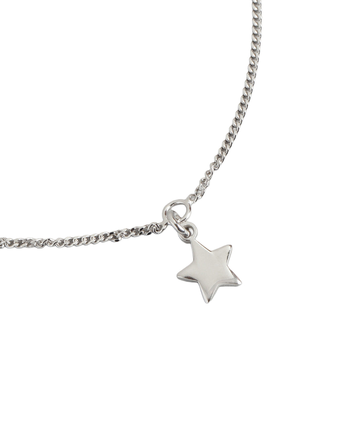 925 Sterling Silver Rhodium Plated Dangling Star Charm Bracelet