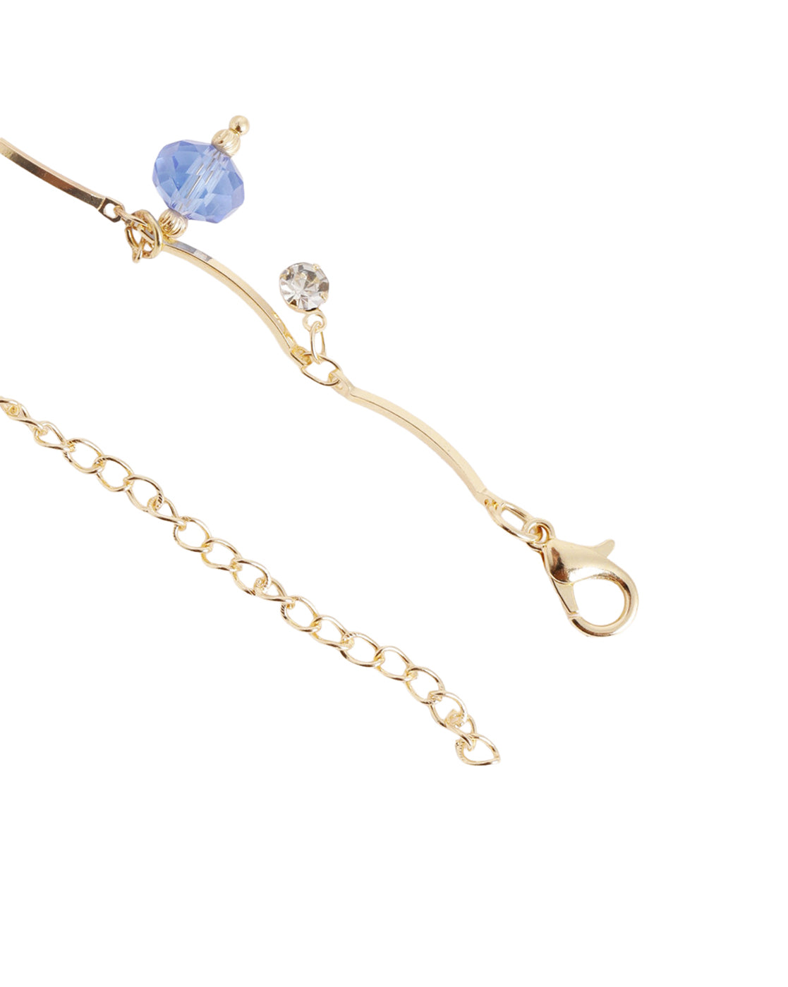 Gold Plated CZ and Crystal Multicolor Charm Necklace