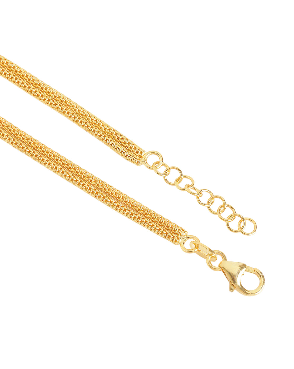 18kt Gold Plated Love Knot Mesh Chain Wraparound Adjustable Bracelet