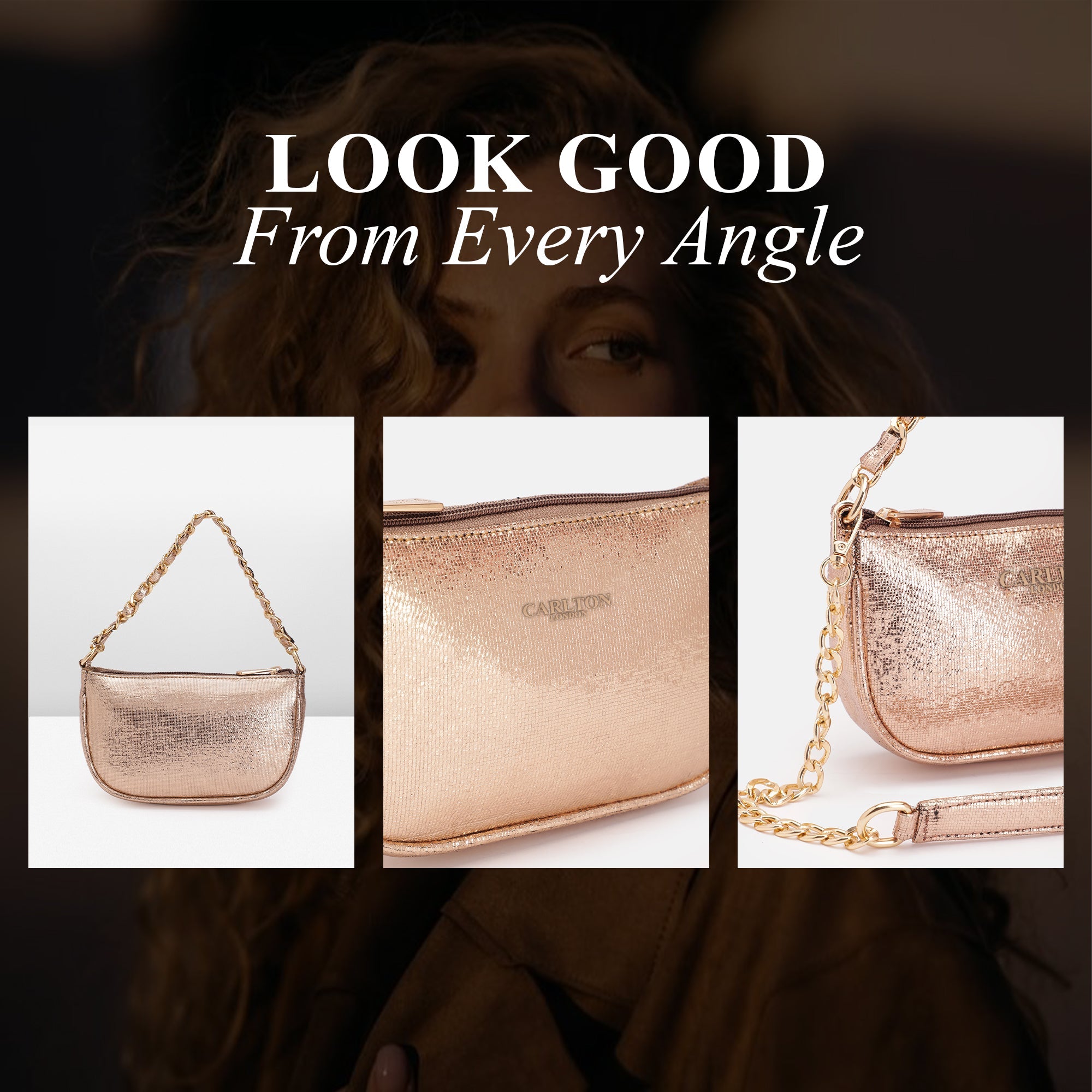 Carlton London Women Handbag - CLLP-1072 Rose Gold