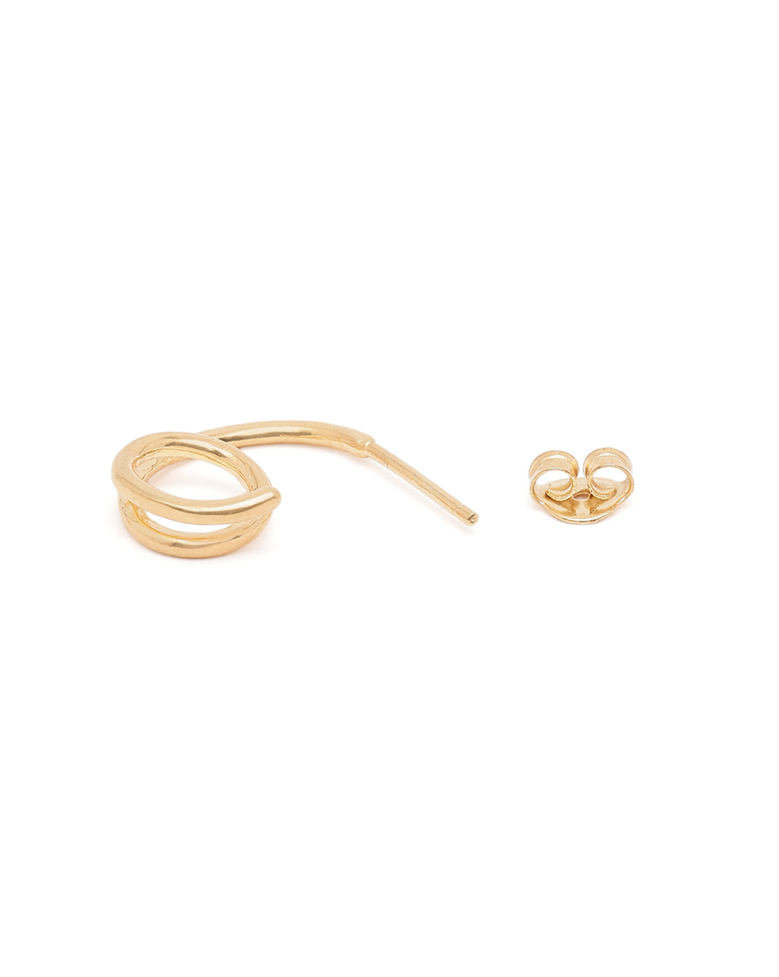 18kt Gold Plated Spiral Half Hoop Earring