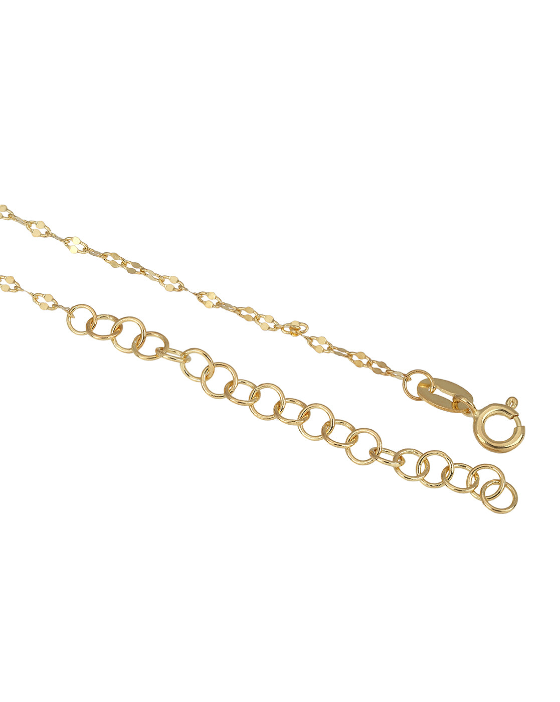 18kt Gold Plated CZ Geometric Pendant and Chain